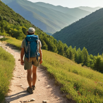 **Prompt 1: Serene Turkish Nature Therapy**
    A lone hiker, dressed in comfortable, layered outdoor gear, stands on a winding trail in a serene Turkish landscape. The scene is bathed in the soft, warm light of golden hour, highlighting lush forests, rolling hills, and distant mountains reminiscent of regions like the Black Sea or Kaz Dağları. A functional backpack is visible, subtly suggesting preparedness. The hiker's posture conveys a deep sense of peace, contemplation, and connection to nature, embodying the mental and spiritual benefits of outdoor therapy. The atmosphere is tranquil and inviting.