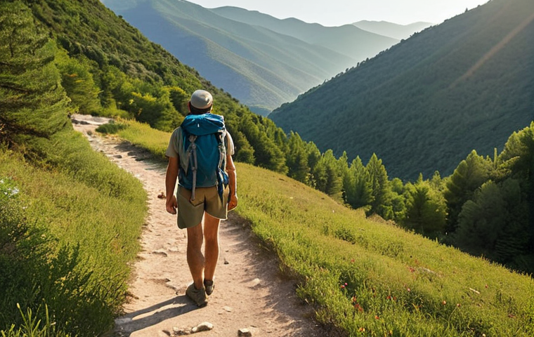 **Prompt 1: Serene Turkish Nature Therapy**
    A lone hiker, dressed in comfortable, layered outdoor gear, stands on a winding trail in a serene Turkish landscape. The scene is bathed in the soft, warm light of golden hour, highlighting lush forests, rolling hills, and distant mountains reminiscent of regions like the Black Sea or Kaz Dağları. A functional backpack is visible, subtly suggesting preparedness. The hiker's posture conveys a deep sense of peace, contemplation, and connection to nature, embodying the mental and spiritual benefits of outdoor therapy. The atmosphere is tranquil and inviting.